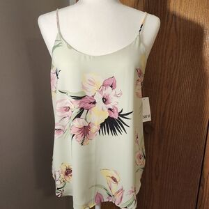 Macy's BAR III Floral Spaghetti Strap Top